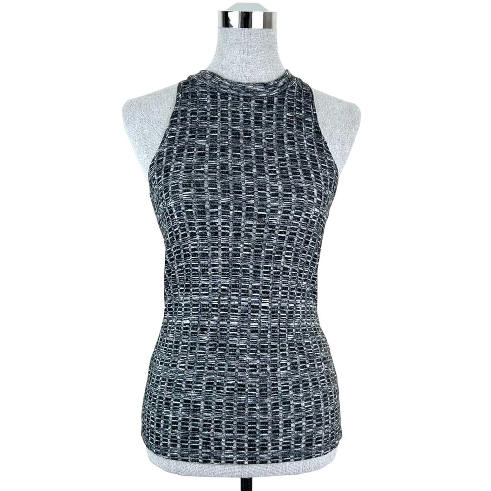 H. I. P. Sleeveless Sweater High Neck Top Gray Happening in the Present Medium